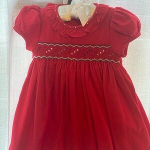 Red Smocked Dress